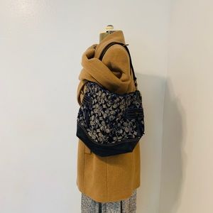 Coach Signature C Logo leather Canvas Handbag Bag